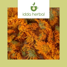 Marigold Blossoms Loose Tea (125g), Marigold Flowers Dried, 100% Natural and Pure Calendula for Preparing Herbal Tea and Marigold Tea