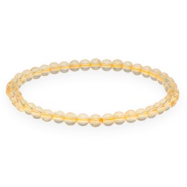 Lebensquelle Plus Mini ball bracelet, 4-5 mm, high-quality gemstone bracelet, Citrine, rock crystal