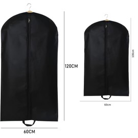 2 Bolsas de Ropa para Colgar Ropa, Bolsa de traje, Funda traje, Bolsas Plegables Transpirables para Viajes, Protector de Ropa para Vestidos, Protector de Ropa Colgante (No tejido)