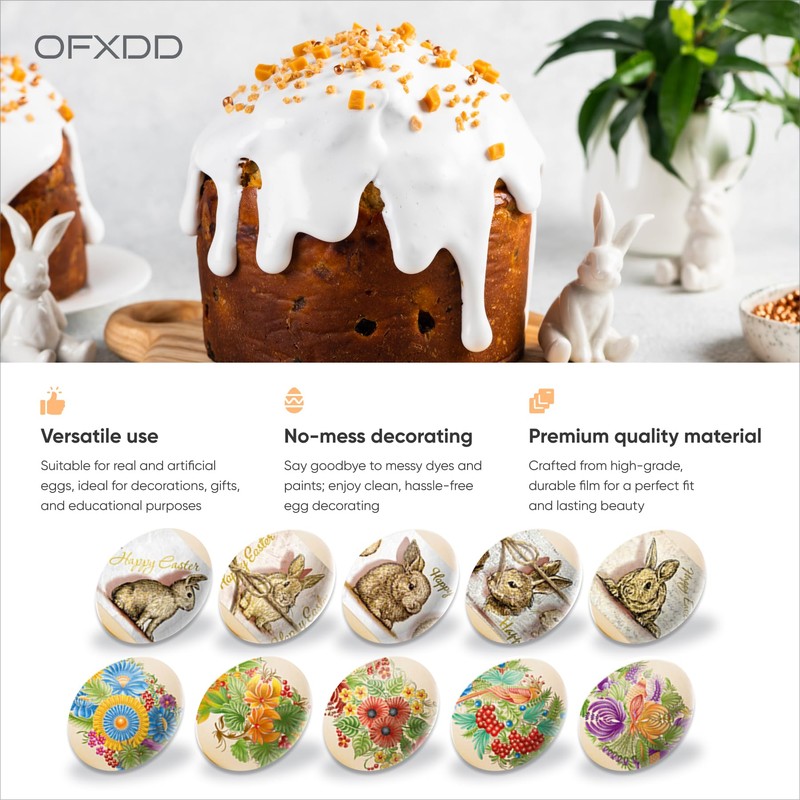 Egg Wraps Easter Set for Pysanky 14 Pcs - Traditional