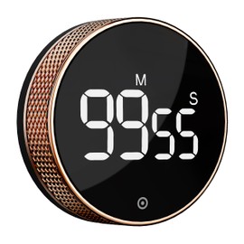 BlueSnail Kitchen Timer with LED Digital Display Smart Efficana for Home Classroom Gym Office, Volume and Brightness Adjustable Productivity Timer (Rose Gold)