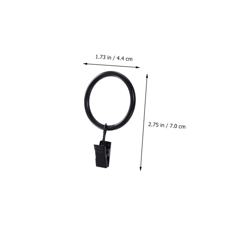 GRIRIW 40pcs Curtain Rings with Clips Drapery Rings for Easy
