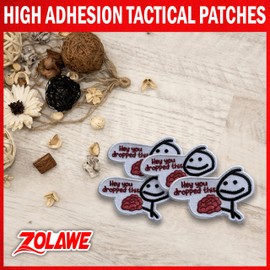 Zolawe Hey You Dropped This Patch, Sew On Iron On Funny Sarcastic Embroidery Patches for Clothes Backpacks Hats Jeans Bag, Embroidered Patches, Dark Humor Gift Patch, DIY Iron On Patch for Adults