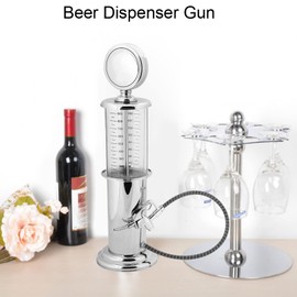 Gavigain Pump Liquor Dispenser Single Beverage Dispenser 1000cc Capacity Single Gun Beer Beverage Dispenser ContainerAlcohol Beer Dispenser for Bars Hotels KTV and Home