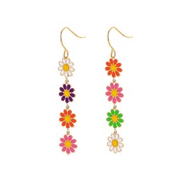 Flower Earrings for Women Summer Earrings Sunflower Earrings Daisy Earrings for Women Cute Holiday Earrings (Colorful)
