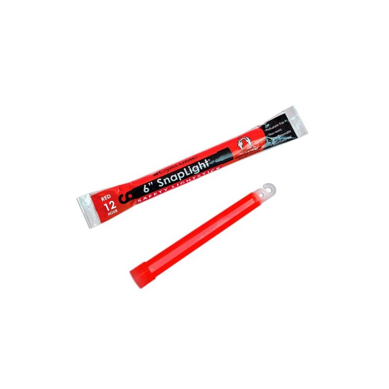 Snaplight 6 Inch Cyalume 12 Hour - Red - Qty