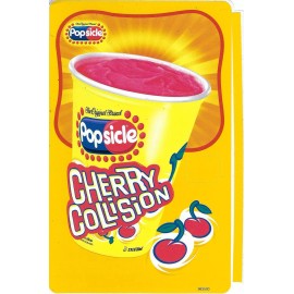 Popsicle Cherry Collision Popsicle Ice Cream Truck Sticker  8" x 5" FREE SHIPPING