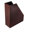 Dacasso Dark Brown Bonded Leather Magazine Rack