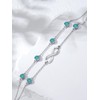 Dorunmo Infinity Anklet Turquoise Anklet 925 Sterling Silver Birthday Turquoise