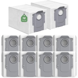 APZOVO APZOVO 10 St1ck Staubbeutel f1r Roborock S8 MaxV Ultra, S8 Max Ultra, Staubsaugerbeutel Zubeh?r f1r Roborock Saros 10R/Qrevo Curv/Qrevo Edge/Qrevo Pro/Qrevo MaxV/Qrevo Master/Qrevo S/Qrevo Slim