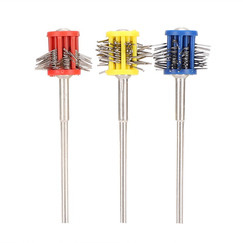 3Pcs Metal Texturing Brush Polishing Jewelry Rust Cleaning Wire Brush