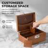 GLENCREAG Stash Box with Rolling Tray, Smell Proof Large Bamboo