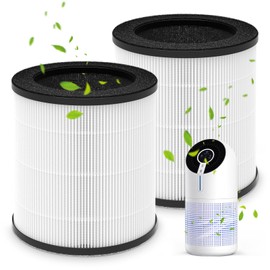 M02 Replacement Filter Only Compatible with MOOKA M02 Air Purifier, 3-in-1 Pre-Filter, Premium HEPA, High-Efficiency Activated Carbon Fil ter Filtration System, 2 Pack