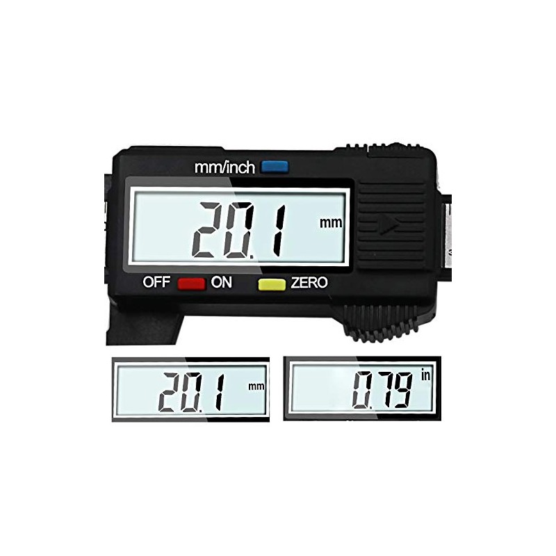 POWERTOOL LCD Digital Caliper, 0-200 Electronic Caliper Precision Vernier Micrometer