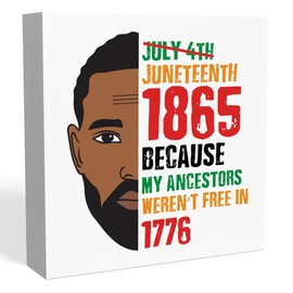 1865 Juneteenth Decorations for Home Office Freedom Day Party Decor Juneteenth Table Decor Black History Festival Celebration Decorations 5 x 5 inches