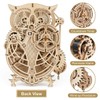 ROKR 3D Wooden Puzzles for Adults Owl Clock - Mechanical