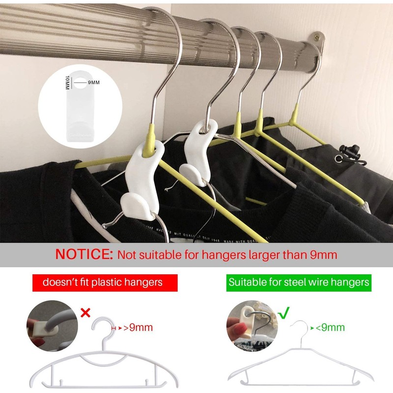 Uandhome Clothes Hanger Connector Hooks, 20PCS Cascading Clothes Hangers for