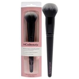 MCoBeauty - Pro Foundation & Buffing Brush – Streak-Free, Airbrushed Finish for Liquid & Cream Formulas, Professional Makeup Tool - Stocking Stuffers, Brochas para Maquillaje