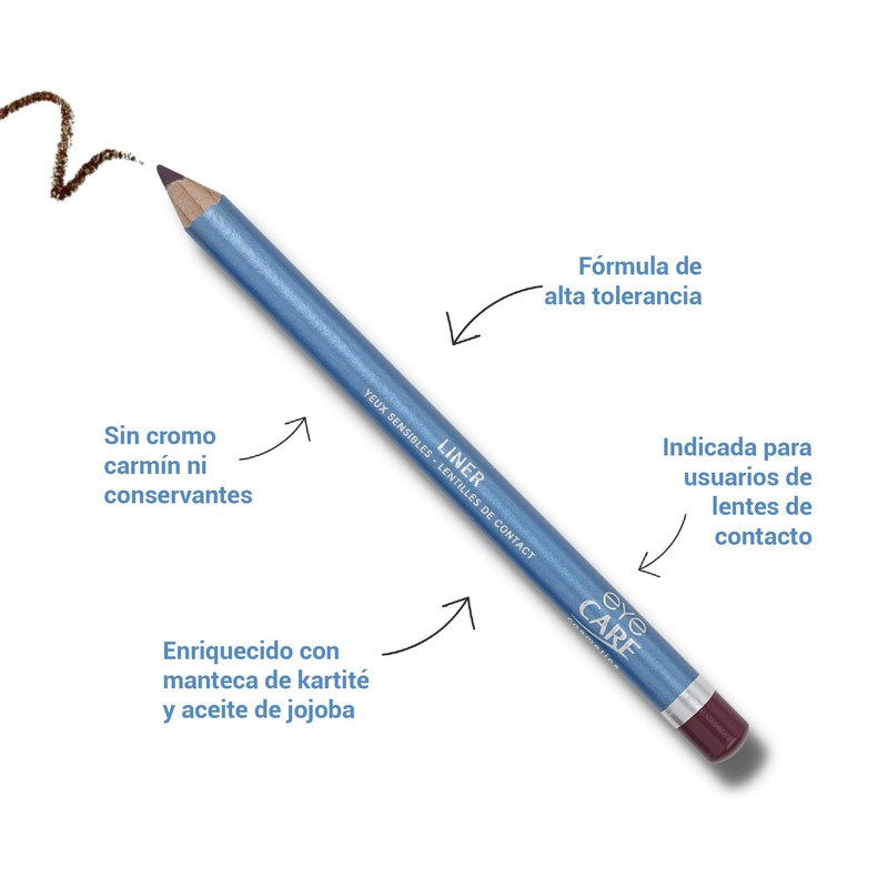 EYE CARE Kajalstift/Eyeliner, fest Farbe: braun, 1er Pack (1 x