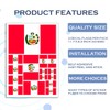 JBCD Peru Flag Decal Car Sticker Peruvian Flags for Trucks