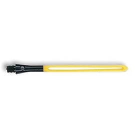 Unicorn Dart Shafts | Slikstik Plus | Anodised Aluminium Adaptor, Durable Nylon Shaft | 3 Stems | Yellow and Black | Short 65.5 mm