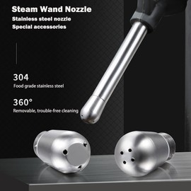 HMHAMA Coffee Maker Steam 3&4 Hole Nozzle 304 Stainless Steel Multiple Holes Tip Milk Foam Spout for Barsetto BAE01/BAE02 Espresso Machine Steam Wand Tip Part Replacement