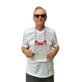 Handmade Mini Red and White Zydeco Washboard Rubboard Scrubboard 6 x 11 inches