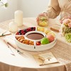 MALACASA Porcelain Divided Serving Dishes, Appetizers Tray, Serving Tray for