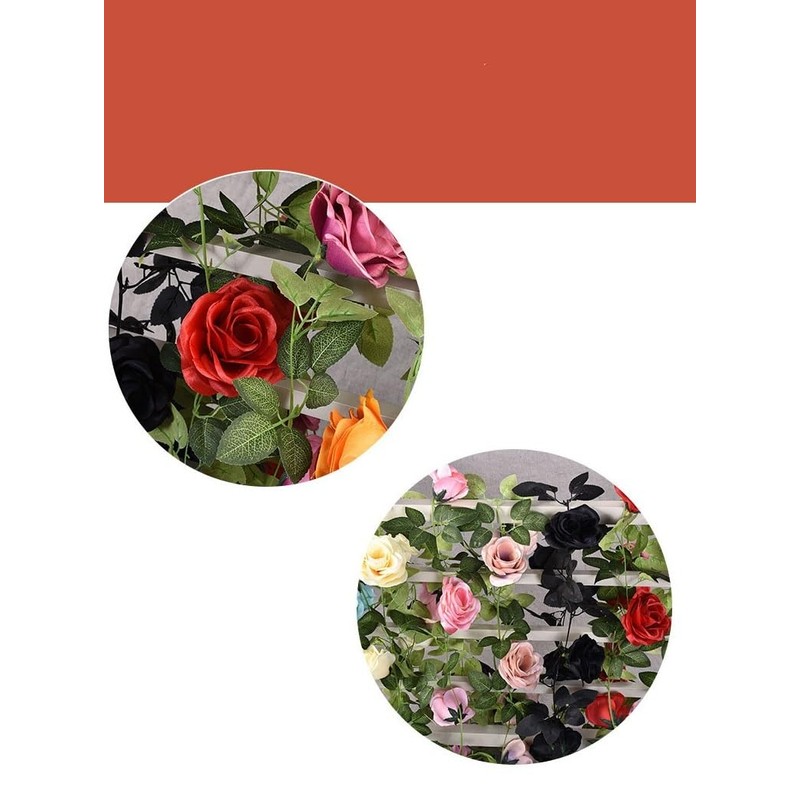 Artificial Vine Garland, Flower Rose Leaf Garland Fake Floral Wall