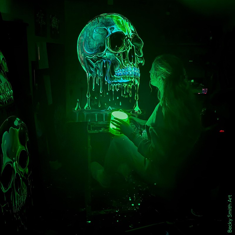 SpaceBeams, Glow in the Dark Non-toxic Water Based Paint, 20ml