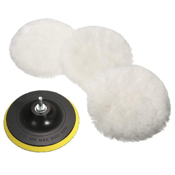 LVERSE professional 5PCS 6Inch 150mm Polishing Pads Wool Buffs Pads