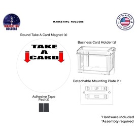 Marketing Holders 2 Pack Magnetic Outdoor Business Card Holder Holds 3.5" x 2" Cards Real Estate Agents Outside Advertising Service Vans Any Smooth Clean Surface Also Good for Sales Reps