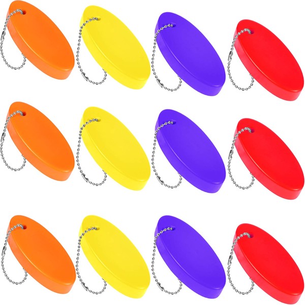 12 Pieces Foam Floating Key Chain, Rescue Tube Float Keychain