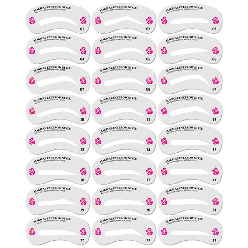 ANCLLO Eyebrow Stamp Stencil Set, Eyebrow Stamp Shaping Kit, Makeup
