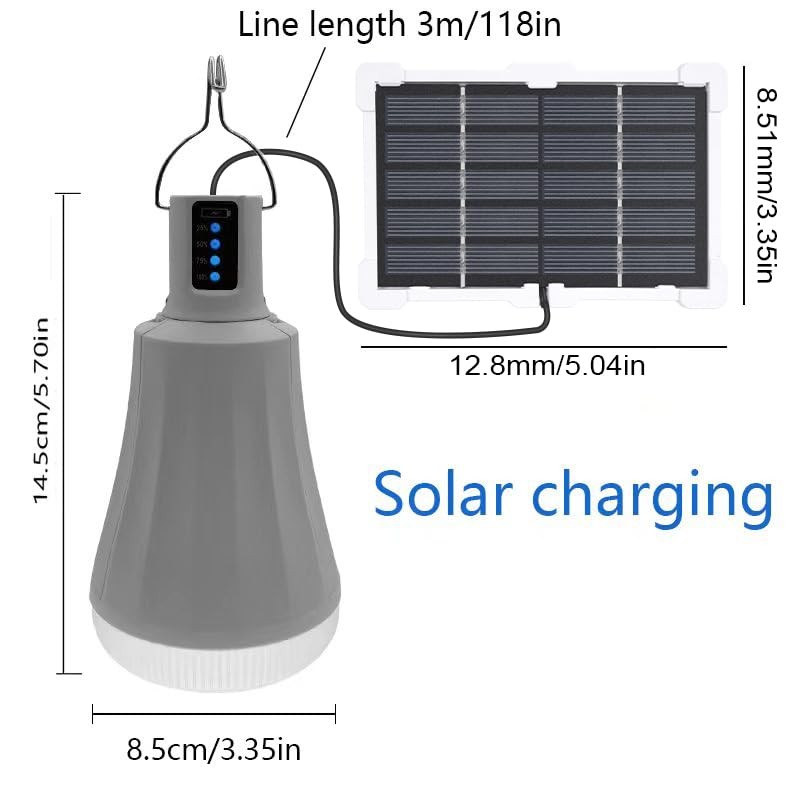 ZGAYERA Solar Rechargeable Light Bulbs Indoor，Chicken Coop Light, Camping Accessories,