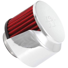 K&N 62-1514 Vent Air Filter/Breather: Vent Air Filter/Breather; 1.5 in (38 mm) Flange ID; 2.5 in (64 mm) Height; 3 in (76 mm) Base; 3 in (76 mm) Top