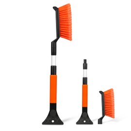 EcoNour Extendable Snow Brush & Ice Scraper for Car Windshield | 26" Car Snow Brush with Ice Scraper | Extendable Snow Remover for Cars & SUVs | Snow Scraper for Car Windshield and Windows