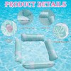 2 Pack Inflatable Pool Floats Adults, 4-in-1 Multi-Purpose Inflatable Pool