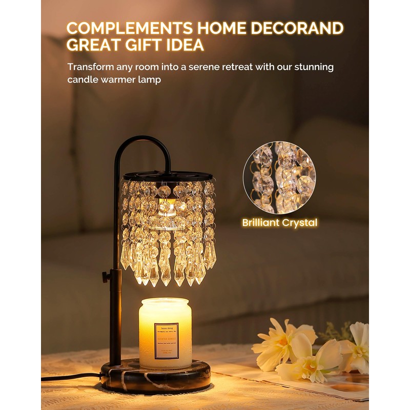 Candle Warmer Lamp with Timer Dimmer and 3 Bulbs, Candle