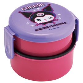 Skater ONWR1AG Bento Box, 16.9 fl oz (500 ml), 2-Tier, Round, Rice Ball Case, Antibacterial, Made in Japan, Sanrio Chromi World