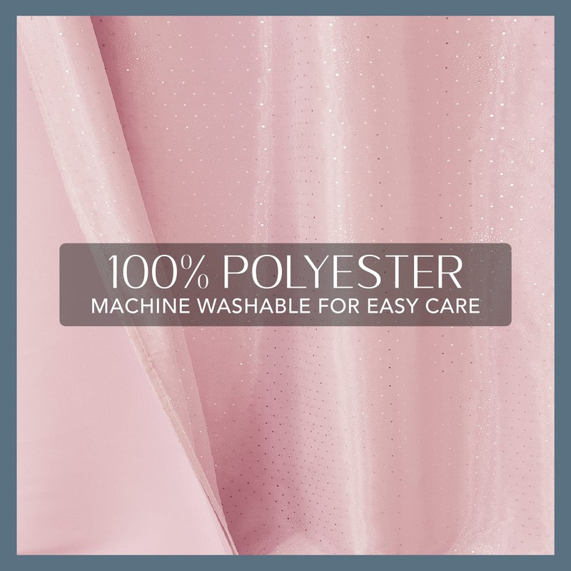 Elrene Home Fashions Aurora Pink Faux Silk Window Curtain with