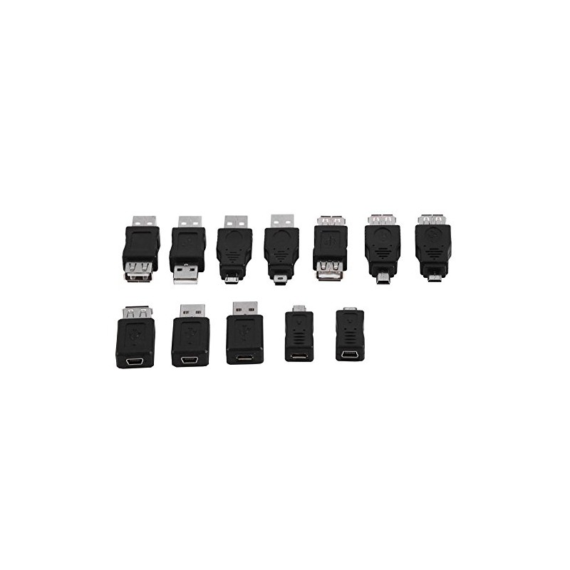 Fosa Pack of 12 Pcs Múltiples adaptadores USB 2.0 Convertidores
