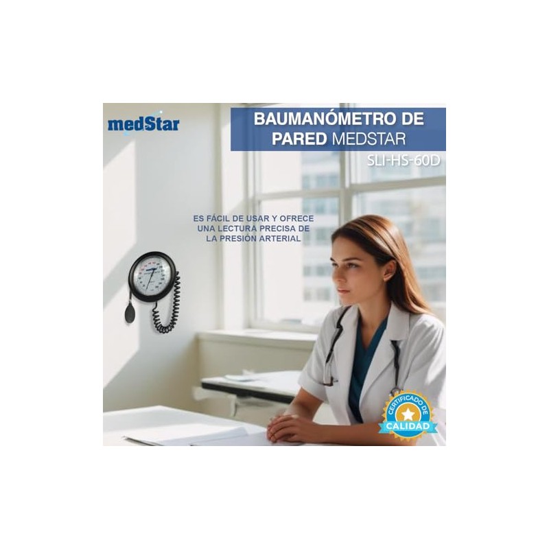 MEDSTAR | Baumanómetro Aneroide de Pared para Adulto