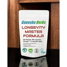 LONGEVITY MASTER ADAPTOGEN FORMULA 24 SUPER TONIC HERBS! 200 CAPSULES!!!