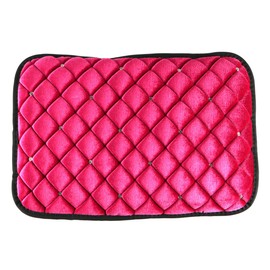 ieron Bling Diamond Car Armrest Cover - Soft Plush Center Console Pad for Vehicle Interior Protection, Universal Fit (Rose)