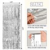 2 Pack Silver Metallic Tinsel Foil Fringe Curtains Party Photo