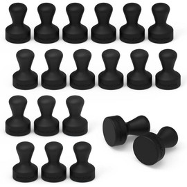 Black 20 Pack Strong Silicone Push Pin Magnets, Anti Scratch Fridge Magnets, Small Push Pin Magnets, Magnets for Refrigerator, Whiteboard, Kitchen, School - Color: Multi Color, Item Packa: 15