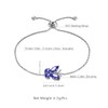 Aurora Tears 925 Sterling Silver Butterfly Bracelet, Butterflies September-Sapphire Birthstone