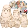 AEVVV Unfinished Christmas Nesting Dolls Blank Set 7 pcs -