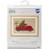 VERVACO (3PL) Cross Stitch CMAS, Cotton, Christmas Truck (14 Count),